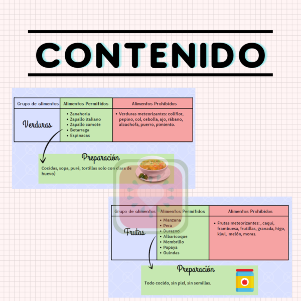 pauta de alimentación régimen liviano