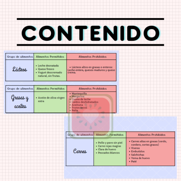 pauta de alimentación régimen liviano