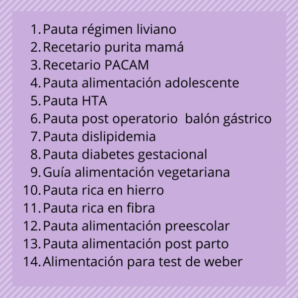 Material educativo nutrición