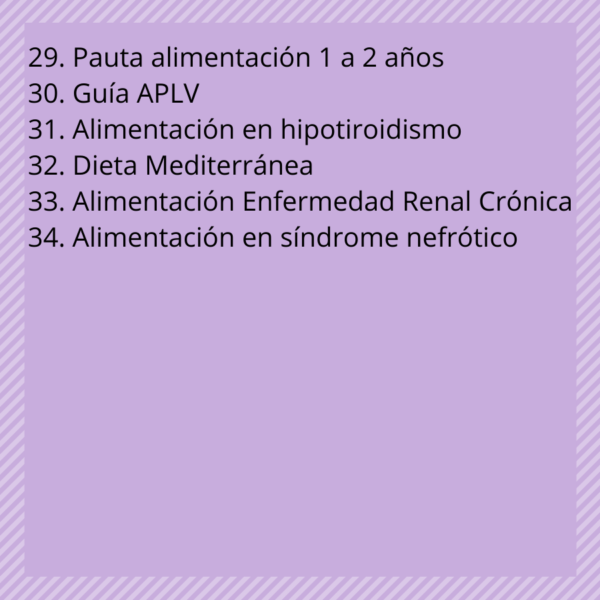 Material educativo de nutrición
