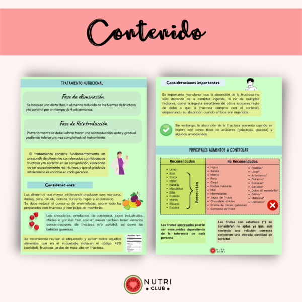 intolerancia a fructosa y sorbitol alimentación