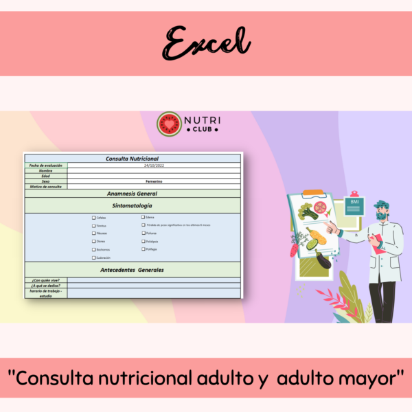 Excel consulta nutricional adulto y adulto mayor